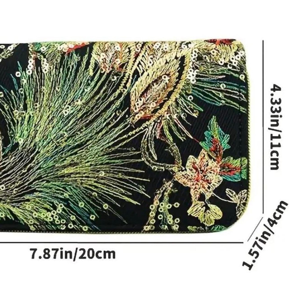 Red sequin clutch with floral design #glamour #party #eveningwear - Picture 4 of 4